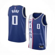 Maillot Sacramento Kings Malik Monk NO 0 Ville 2023 24 Bleu