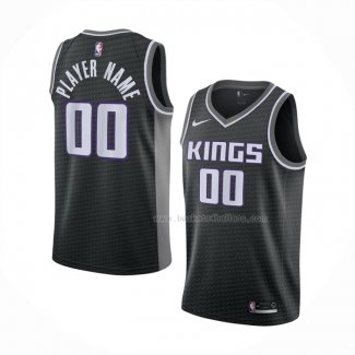 Maillot Sacramento Kings Personnalise Statement Noir