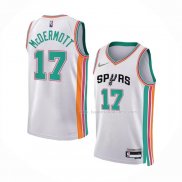 Maillot San Antonio Spurs Doug Mcdermott NO 17 Ville 2021-22 Blanc