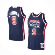 Maillot USA 1992 Michael Jordan NO 9 Bleu