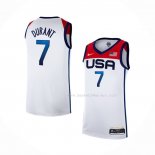 Maillot USA 2021 Kevin Durant NO 7 Blanc