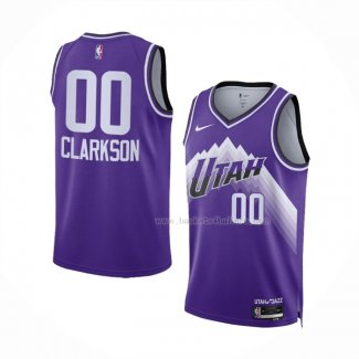 Maillot Utah Jazz Jordan Clarkson NO 00 Ville 2023-24 Volet