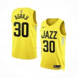 Maillot Utah Jazz Ochai Agbaji NO 30 Icon 2022-23 Jaune