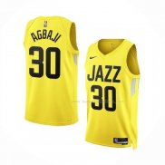 Maillot Utah Jazz Ochai Agbaji NO 30 Icon 2022-23 Jaune