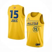 Maillot All Star 2021 Denver Nuggets Nikola Jokic NO 15 Or