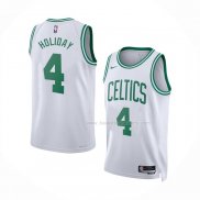 Maillot Boston Celtics Jrue Holiday NO 4 Association 2022-23 Blanc