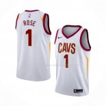 Maillot Cleveland Cavaliers Derrick Rose NO 1 Association 2017-18 Blanc