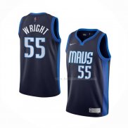 Maillot Dallas Mavericks Delon Wright NO 55 Earned 2020-21 Bleu