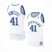 Maillot Dallas Mavericks Dirk Nowitzki NO 41 Mitchell & Ness 1998-99 Blanc