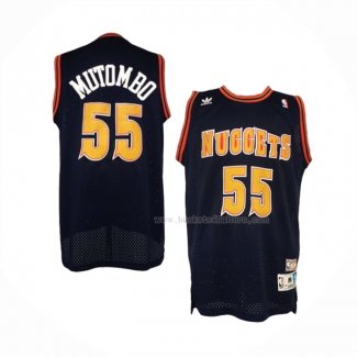 Maillot Denver Nuggets Dikembe Mutombo NO 55 Retro Noir2