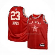 Maillot Enfant All Star 2024 Los Angeles Lakers LeBron James NO 23 Rouge