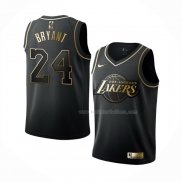 Maillot Enfant Golden Edition Los Angeles Lakers Kobe Bryant NO 24 Noir