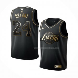 Maillot Enfant Golden Edition Los Angeles Lakers Kobe Bryant NO 24 Noir