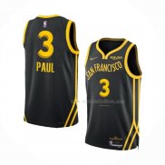 Maillot Golden State Warriors Chris Paul NO 3 Ville 2023-24 Noir