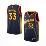 Maillot Golden State Warriors James Wiseman NO 33 Ville 2020-21 Bleu