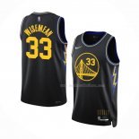 Maillot Golden State Warriors James Wiseman NO 33 Ville 2021-22 Noir