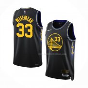 Maillot Golden State Warriors James Wiseman NO 33 Ville 2021-22 Noir