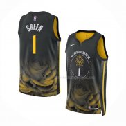 Maillot Golden State Warriors Jamychal Green NO 1 Ville 2022-23 Noir