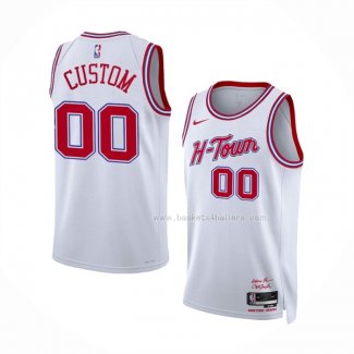 Maillot Houston Rockets Personnalise Ville 2023-24 Blanc