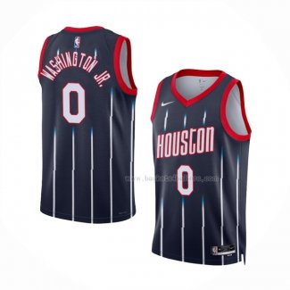 Maillot Houston Rockets Tyty Washington JR. NO 0 Ville 2022-23 Noir