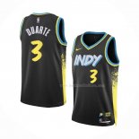 Maillot Indiana Pacers Chris Duarte NO 3 Ville 2023-24 Noir