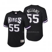 Maillot Manga Corta Sacramento Kings Jason Williams NO 55 Noir