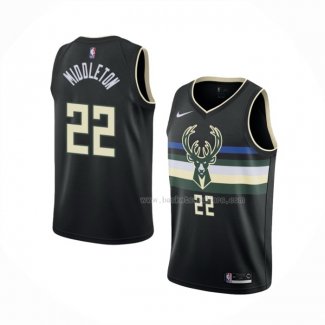 Maillot Milwaukee Bucks Khris Middleton NO 22 Statement 2020 Noir