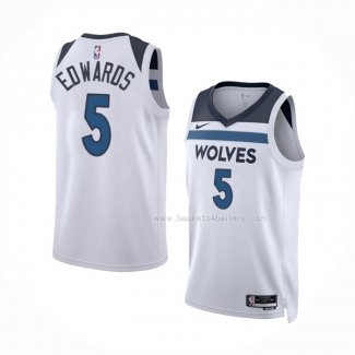 Maillot Minnesota Timberwolves Anthony Edwards NO 5 Association 2022-23 Blanc