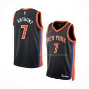 Maillot New York Knicks Carmelo Anthony NO 7 Ville 2022-23 Noir