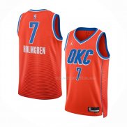 Maillot Oklahoma City Thunder Chet Holmgren NO 7 Statement Orange