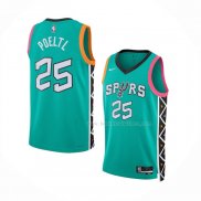 Maillot San Antonio Spurs Jakob Poeltl NO 25 Ville 2022-23 Vert