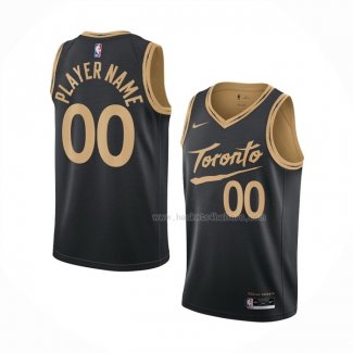 Maillot Toronto Raptors Personnalise Ville 2020-21 Noir