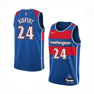 Maillot Washington Wizards Corey Kispert NO 24 Ville 2021-22 Bleu