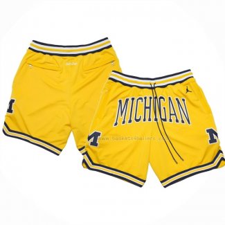 Short Air Jordan Just Don NCAA Michigan Jaune