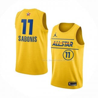 Maillot All Star 2021 Indiana Pacers Domantas Sabonis NO 11 Or