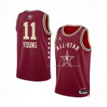 Maillot All Star 2024 Atlanta Hawks Trae Young NO 11 Rouge