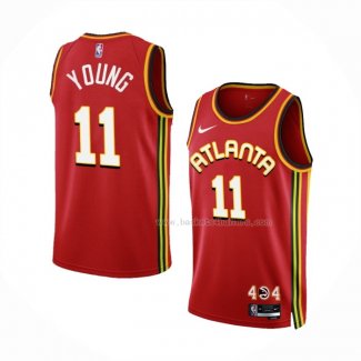 Maillot Atlanta Hawks Trae Young NO 11 Icon 2022-23 Rouge