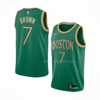 Maillot Boston Celtics Jaylen Brown NO 7 Ville 2019-20 Vert