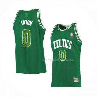 Maillot Boston Celtics Jayson Tatum NO 0 Snakeskin Hardwood Classics 2021 Vert