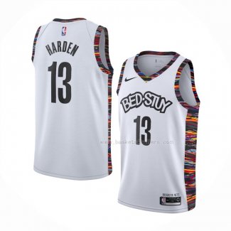 Maillot Brooklyn Nets James Harden NO 13 Ville 2020 Blanc