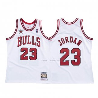 Maillot Chicago Bulls Michael Jordan NO 23 Mitchell & Ness 1998 Blanc