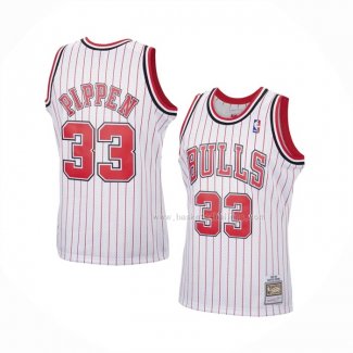 Maillot Chicago Bulls Scottie Pippen NO 33 Reload Hardwood Classics Blanc