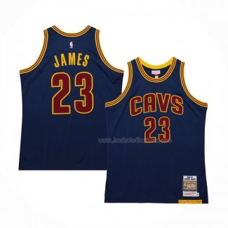 Maillot Cleveland Cavaliers LeBron James NO 23 Mitchell & Ness 2015-16 Bleu