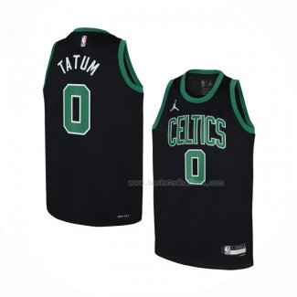 Maillot Enfant Boston Celtics Jayson Tatum NO 0 Statement Noir