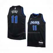 Maillot Enfant Dallas Mavericks Kyrie Irving NO 11 Ville 2023-24 Bleu