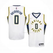 Maillot Enfant Indiana Pacers Tyrese Haliburton NO 0 Association 2022-23 Blanc