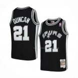 Maillot Enfant San Antonio Spurs Tim Duncan NO 21 Mitchell & Ness 1998-99 Noir