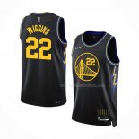 Maillot Golden State Warriors Andrew Wiggins NO 22 Ville 2021-22 Noir