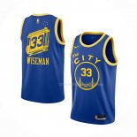 Maillot Golden State Warriors James Wiseman NO 33 Hardwood Classics 2020 Bleu