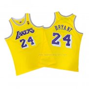 Maillot Los Angeles Lakers Kobe Bryant NO 24 Jaune